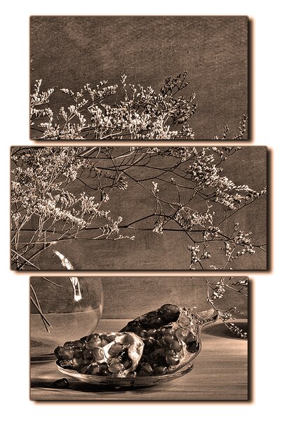 Slika na platnu - Mrtva priroda - grana i šipak - pravokutnik 7274FC (90x60 cm)