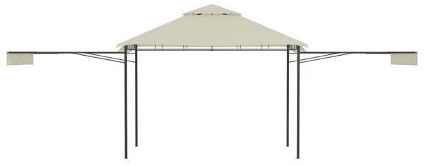 Sjenica s dvostrukim produžnim krovom 3x3x2,75 m krem 180g/m² - Krema / N/A