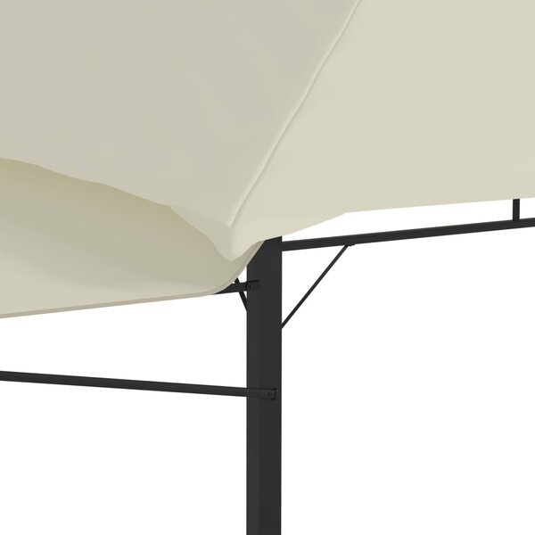 Sjenica s dvostrukim produžnim krovom 3x3x2,75 m krem 180g/m² - Krema / N/A