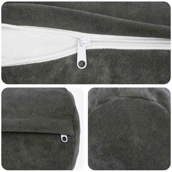 Presvlaka za jastuk 6 pcs HEERLEN Antracit Ø 15 x 40 cm - Antracit Ø 15 x 40 cm 6