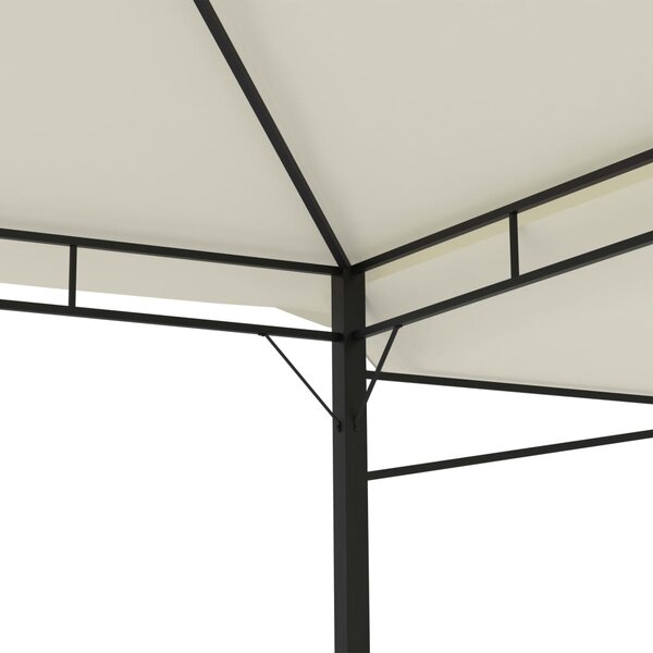 Sjenica s dvostrukim produžnim krovom 3x3x2,75 m krem 180g/m² - Krema / N/A