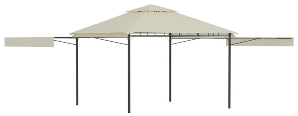 Sjenica s dvostrukim produžnim krovom 3x3x2,75 m krem 180g/m² - Krema / N/A