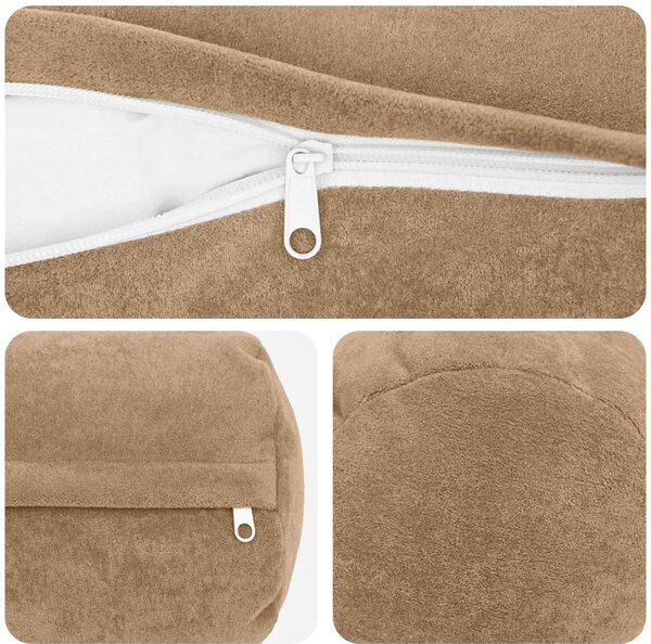 Presvlaka za jastuk 2 pcs HEERLEN Sivosmeđa Ø 15 x 40 cm - Sivosmeđa Ø 15 x 40 cm 2