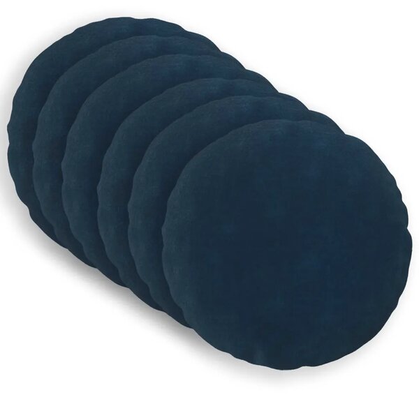 Presvlaka za jastuk 6 pcs HEERLEN Plava Ø 40 cm Mikrofibra Flis - Plava Ø 40 cm 6