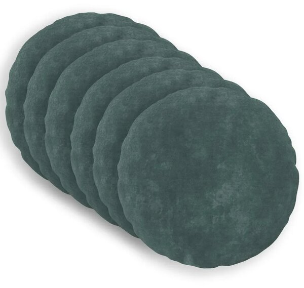 Presvlaka za jastuk 6 pcs HEERLEN Morska plava Ø 40 cm - Morsko plava Ø 40 cm 6