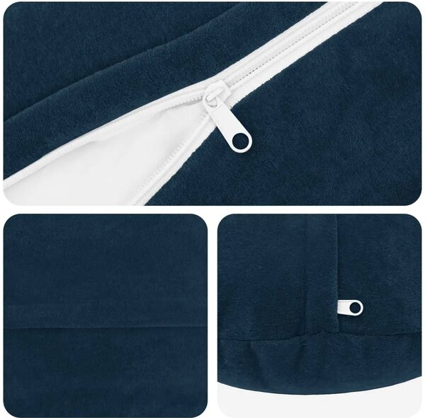 Presvlaka za jastuk 6 pcs HEERLEN Plava Ø 40 cm Mikrofibra Flis - Plava Ø 40 cm 6