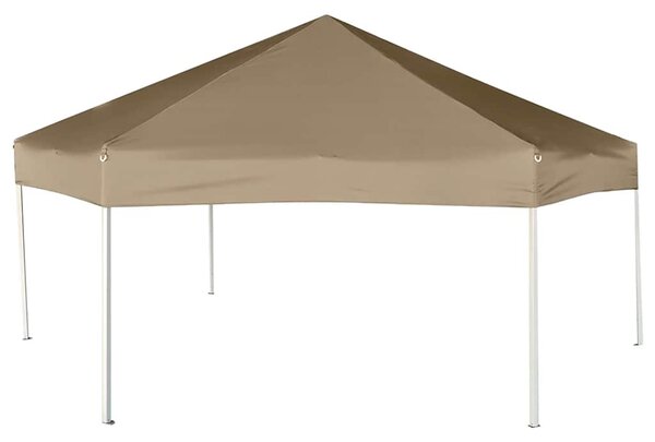 Šesterokutni šator sa stijenkama 3,6 x 3,1 m smeđesivi 220 g/m² - Tupe / N/A