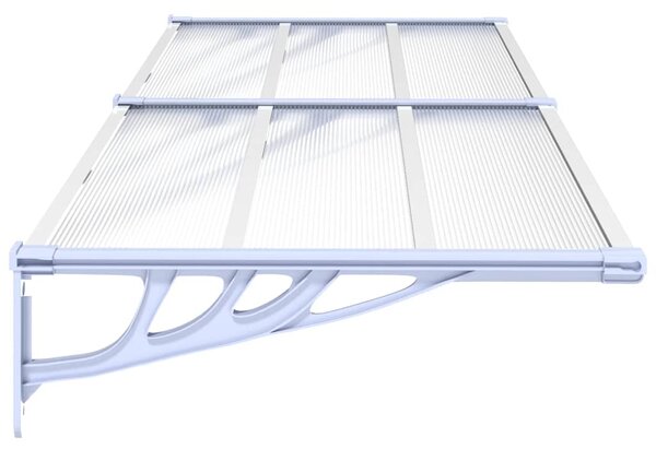 Nadstrešnica za vrata siva i prozirna 239 x 90 cm polikarbonat - Prozirna / 239 x 90 cm