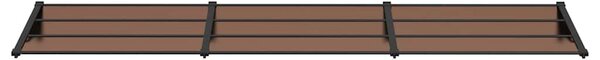 Nadstrešnica za vrata crna 358,5x90 cm polikarbonatna - Crna / 358.5 x 90 cm