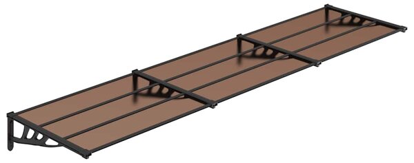 Nadstrešnica za vrata crna 358,5x90 cm polikarbonatna - Crna / 358.5 x 90 cm