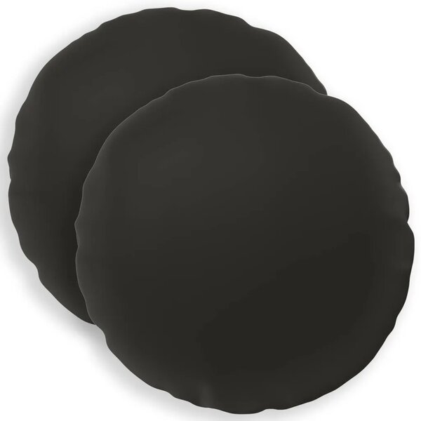 Jastuk s jastukom HEERLEN 2 kom. Crna Poliester - Crna Ø 50 cm 2