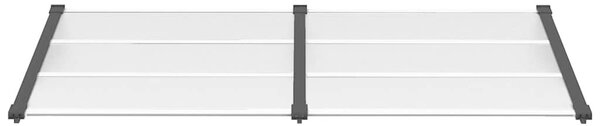 Nadstrešnica za vrata crna i prozirna 199 x 90 cm polikarbonat - Prozirna / 199 x 90 cm