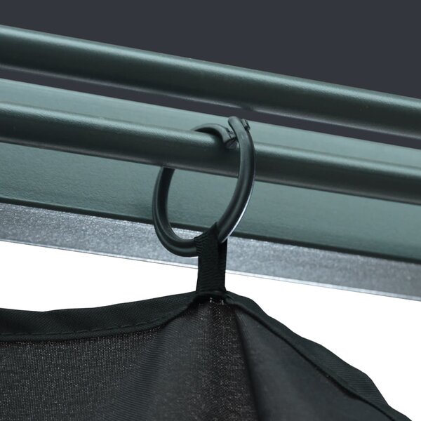 Sjenica sa zastorom 300 x 300 cm antracit aluminijum - Antracitno siva / 300 x 300 cm