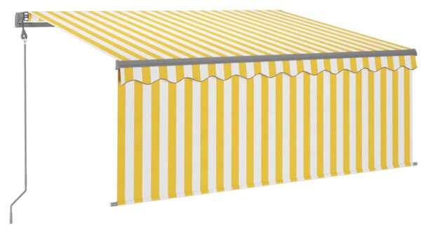 Automatska tenda na uvlačenje s roletom 3,5 x 2,5 m žuto-bijela - Žuta / 3.5 x 2.5 m