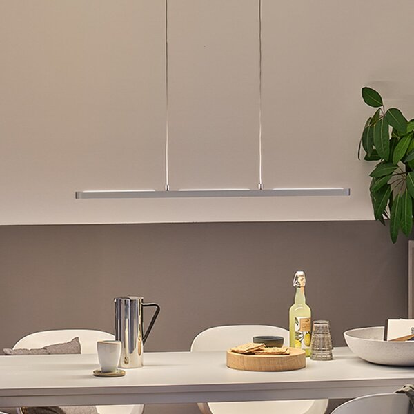 Paulmann Lento LED viseća svjetiljka, krom, 100 cm, usmjeriva svjetla, prigušiva, Krom, Dnevni boravak/blagovaonica, Aluminij