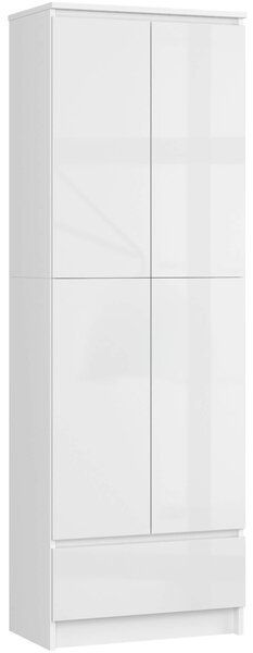 Ormar s policama Resolverse R60 2D (bijela + bijeli sjaj)
