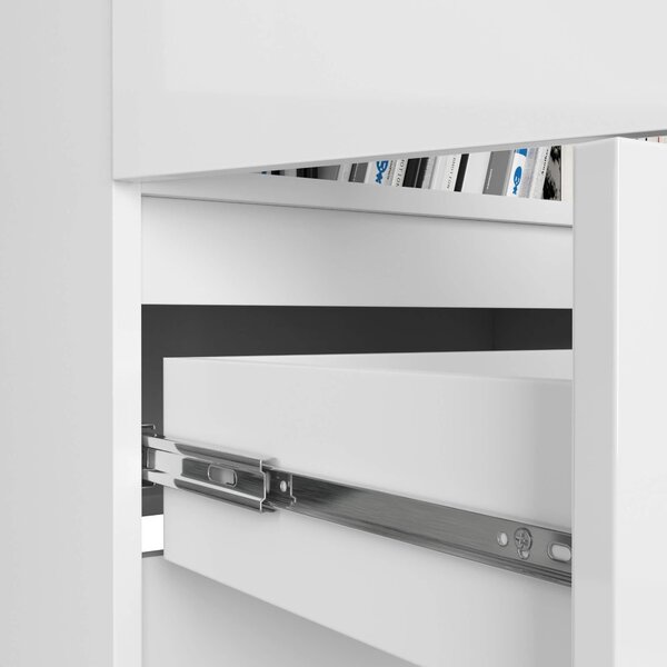 Ormar s policama Resolverse R60 2D (bijela + bijeli sjaj)