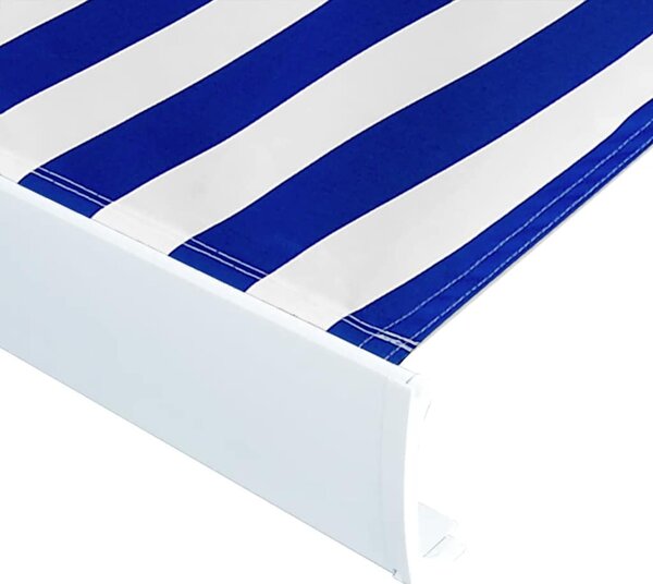 Motorizirana kazetna tenda 400 x 300 cm plavo-bijela - Plava / 400 x 300 cm