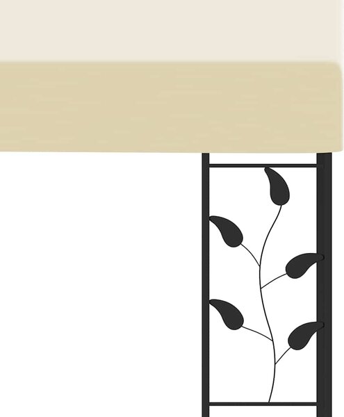 Zidna sjenica 4 x 3 x 2,5 m krem - Krema / 4 x 3 x 2.5 m
