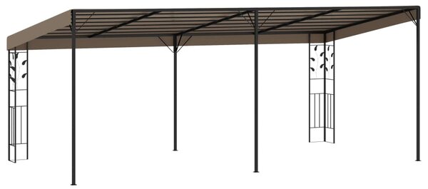 Zidna sjenica 6 x 3 x 2,5 m smeđe-siva - Tupe / 6 x 3 x 2.5 m
