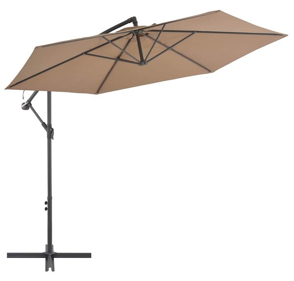 Konzolni vrtni suncobran s aluminijskim stupom 300 cm smeđesivi - Tupe / N/A