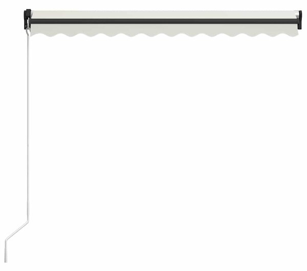 Tenda na ručno uvlačenje s LED svjetlima 300 x 250 cm krem - Krema / 300 x 250 cm