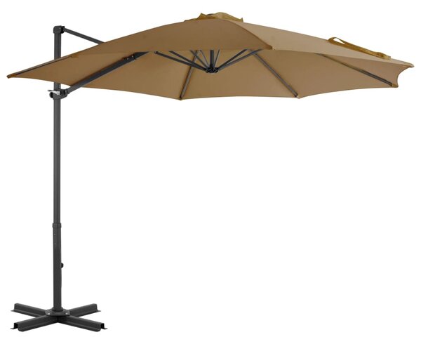 Konzolni vrtni suncobran s aluminijskim stupom 300 cm smeđesivi - Tupe / N/A