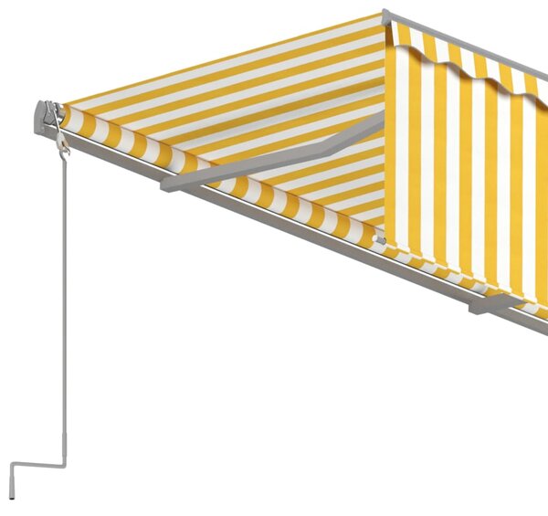 Automatska tenda na uvlačenje s roletom 3,5 x 2,5 m žuto-bijela - Žuta / 3.5 x 2.5 m