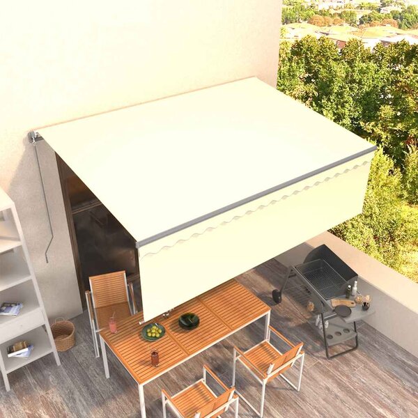 Tenda na ručno uvlačenje s roletom 4 x 3 m krem - Krema / 4 x 3 m