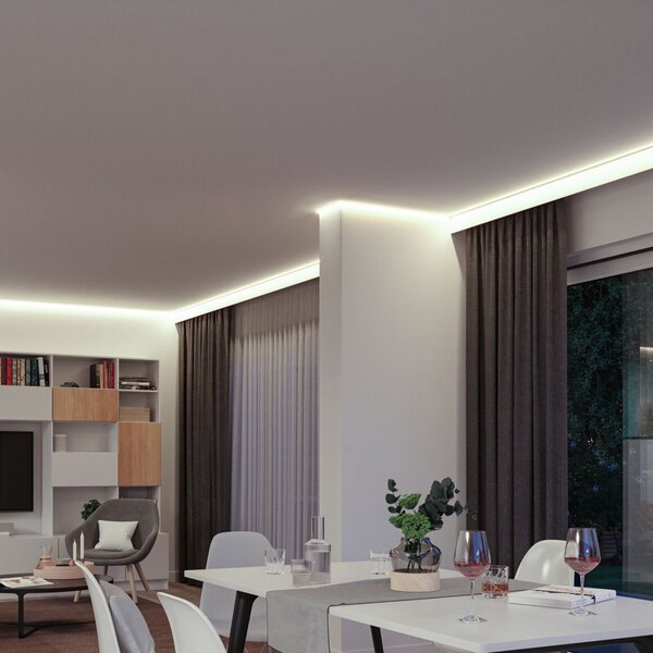 Paulmann SimpLED 5m LED traka kompletan set, pametna, RGB 24W, prigušiva, Bijela, Dnevni boravak/blagovaonica, Plastika