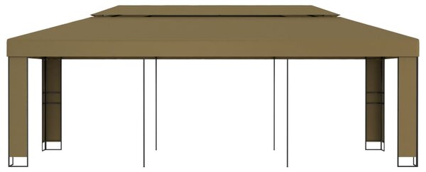 Sjenica s dvostrukim krovom 3 x 6 m smeđe-siva 180 g/m² - Tupe / 3 x 6 m