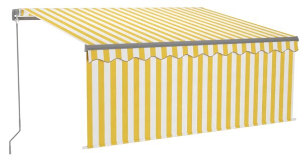 Tenda na ručno uvlačenje s roletom LED 3,5 x 2,5 m žuto-bijela - Žuta / 3.5 x 2.5 m