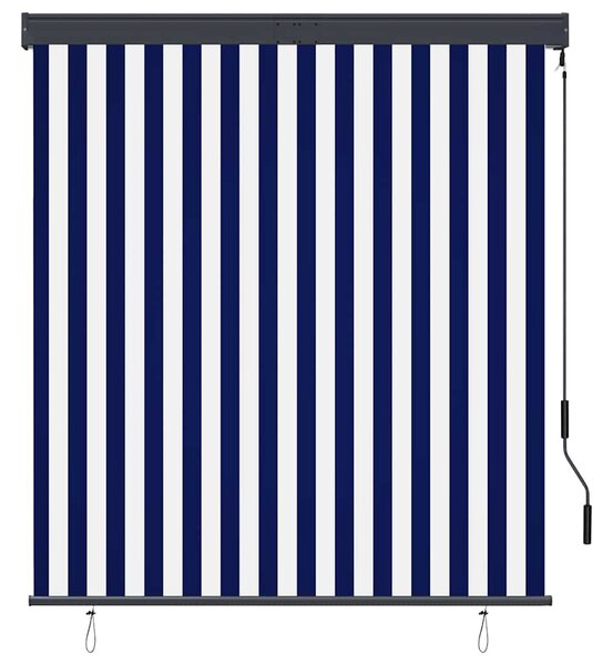 Vanjska roleta 140 x 250 cm plavo-bijela - Plava / 140 x 250 cm