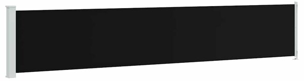 Uvlačiva bočna tenda za terasu 117 x 600 cm crna - Crna / 117 x 600 cm