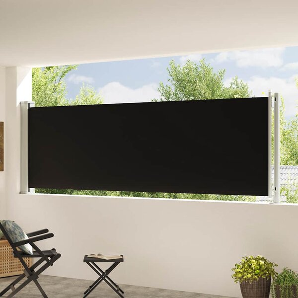 Uvlačiva bočna tenda za terasu 117 x 600 cm crna - Crna / 117 x 600 cm