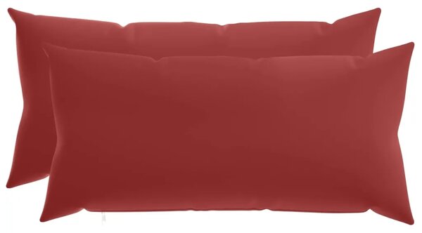 Jastuk s jastukom HEERLEN 2 kom. Vinska crvena Poliester - boja crnog vina 40 x 80 cm 2