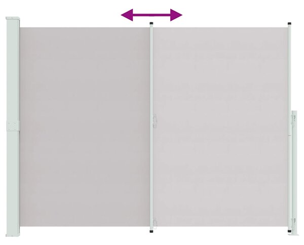 Uvlačiva bočna tenda za terasu 220 x 300 cm siva - Siva / 220 x 300 cm