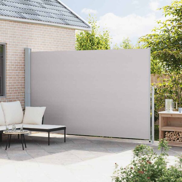 Uvlačiva bočna tenda za terasu 220 x 500 cm siva - Siva / 220 x 500 cm