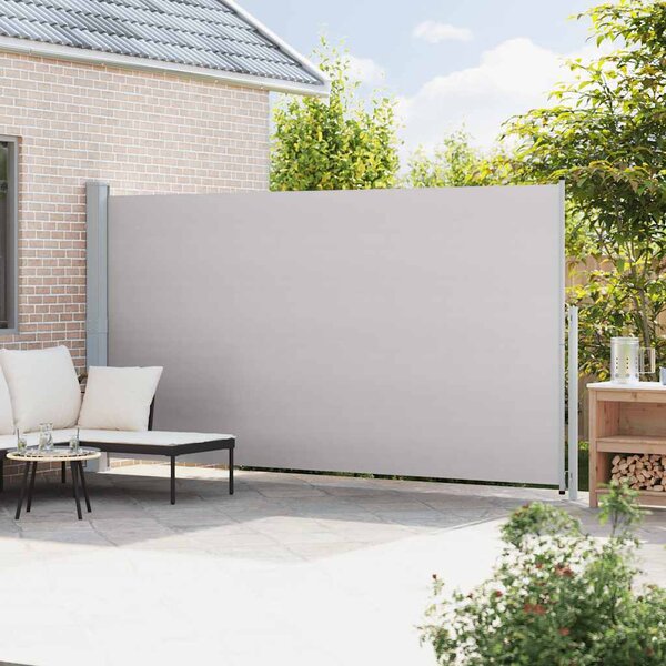 Uvlačiva bočna tenda za terasu 200 x 500 cm siva - Siva / 200 x 500 cm