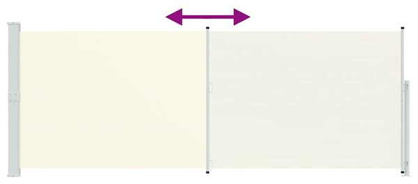 Uvlačiva bočna tenda za terasu 180 x 500 cm krem - Krema / 180 x 500 cm