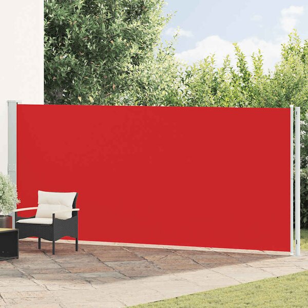 Uvlačiva bočna tenda za terasu 180 x 600 cm crvena - Crvena / 180 x 600 cm