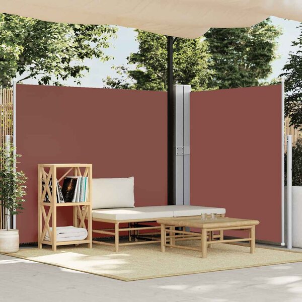 Uvlačiva bočna tenda za terasu 170 x 1200 cm smeđa - Smeđa / 170 x 1200 cm