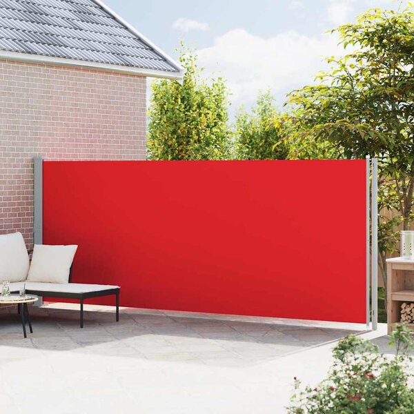 Uvlačiva bočna tenda za terasu 180 x 600 cm crvena - Crvena / 180 x 600 cm