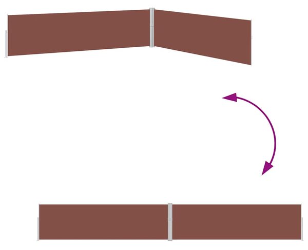 Uvlačiva bočna tenda za terasu 170 x 1200 cm smeđa - Smeđa / 170 x 1200 cm