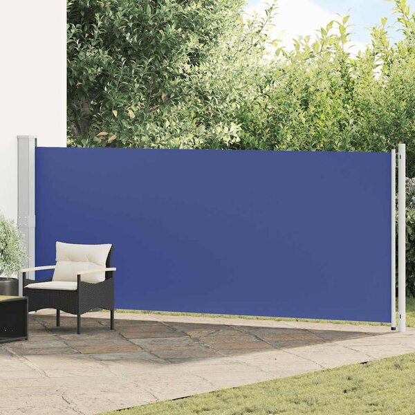 Uvlačiva bočna tenda za terasu 600 x 160 cm plava - Plava / 160 x 600 cm