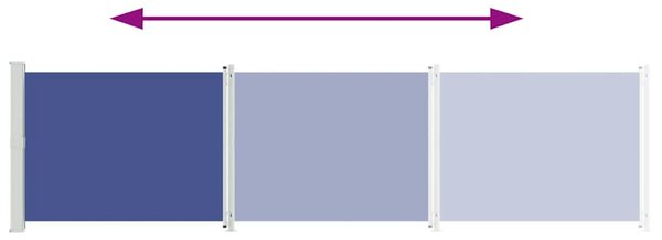 Uvlačiva bočna tenda za terasu 600 x 160 cm plava - Plava / 160 x 600 cm