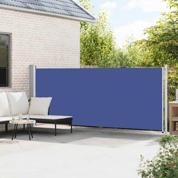 Uvlačiva bočna tenda za terasu 600 x 160 cm plava - Plava / 160 x 600 cm