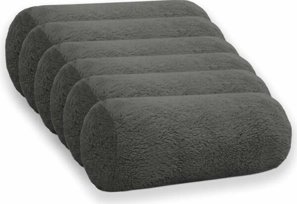 Presvlaka za jastuk 6 pcs HEERLEN Tamnosiva Ø 15 x 40 cm Bouclé - Tamnosiva Ø 15 x 40 cm 6