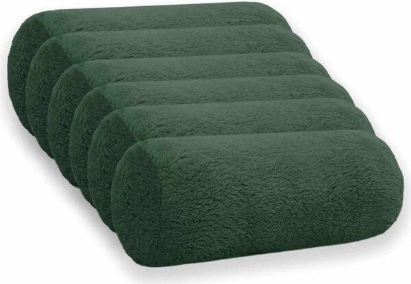 Presvlaka za jastuk 6 pcs HEERLEN Tamnozelena Ø 15 x 40 cm - Tamnozelena Ø 15 x 40 cm 6
