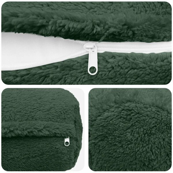 Presvlaka za jastuk 2 pcs HEERLEN Tamnozelena Ø 15 x 40 cm - Tamnozelena Ø 15 x 40 cm 2